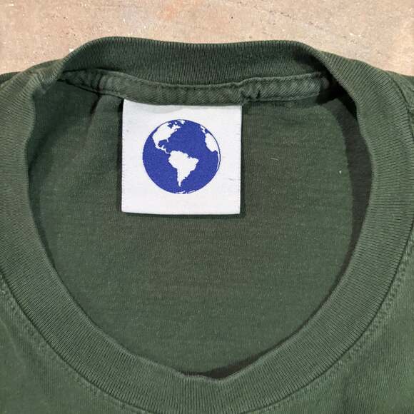 Online Ceramics 'I Declare World Peace' Green Graphic T-Shirt size L - Picture 2 of 5